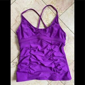 Dark purple Athleta tankini top